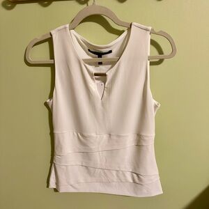 White House Black Market Ivory Sleeveless Top